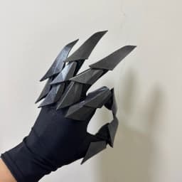 Handmade Gluing Flexible Wearable Hand Armor Unisex Halloween Cosplay Techwear Punk Gloves Movable Mechanical Plastic Claw