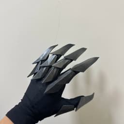 Handmade Gluing Flexible Wearable Hand Armor Unisex Halloween Cosplay Techwear Punk Gloves Movable Mechanical Plastic Claw