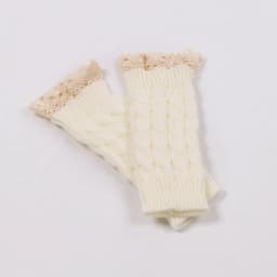 New Lace Fingerless Gloves Women's Gloves Winter Warm Cute Student Writing Typing Half Finger Acrylic Knitted Glove Mittens y2k