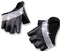 Women's Fashion Half Palm Semi- finger PU Leather Rhinestone Gloves Men's Fingerless Hip-hop Personality Diy Gloves