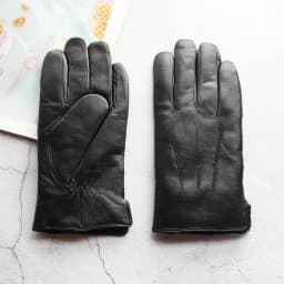 Men's Winter Thick Warm Leather Gloves Enlarged Sheepskin Fur Lined Windproof Cold Resistant Outdoor Motorcycle Riding Gloves