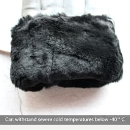 Men's Winter Thick Warm Leather Gloves Enlarged Sheepskin Fur Lined Windproof Cold Resistant Outdoor Motorcycle Riding Gloves