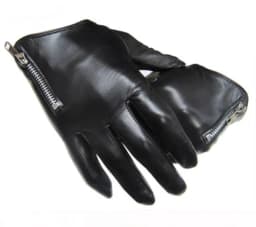 men's leather gloves fashion classic short side zipper fit tight style real Italy Unisex women touch screen gloves