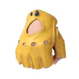 Mens Fingerless Half Finger Driving Fitness Motorcycle Cycling Goatskin NEW Men Pu Leather Gloves Mittens