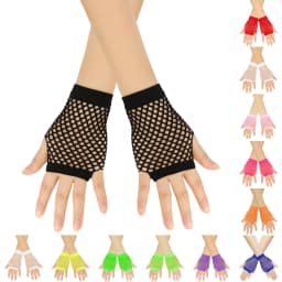 1 Pair Women Short Fishnet Net Gloves Fingerless Mesh Gloves Punk Rock Fancy Night Club Party Arm Warmer Gloves Sexy Gloves Hot