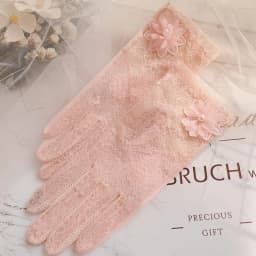 Women Summer Sunscreen Delicate Lace Flowers Driving Cycling Breathable Gloves Thin Elegant Female Short Soft