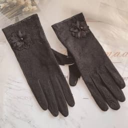 Women Summer Sunscreen Delicate Lace Flowers Driving Cycling Breathable Gloves Thin Elegant Female Short Soft
