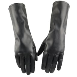 Female Winter Warm Touch Screen Driving Synthetic Leather Gloves 39CM Women's Outdoor Riding Plus Velvet Thicken Long Mittens