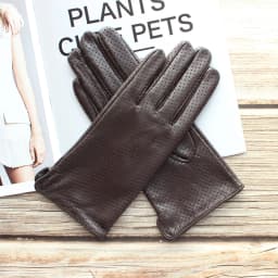 New Women's Fashionable Sheepskin Gloves Color Mesh Breathable Fashion Short Genuine Leather Gloves
