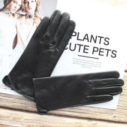 New Women's Fashionable Sheepskin Gloves Color Mesh Breathable Fashion Short Genuine Leather Gloves
