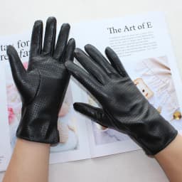 New Women's Fashionable Sheepskin Gloves Color Mesh Breathable Fashion Short Genuine Leather Gloves