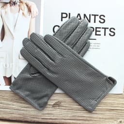 New Women's Fashionable Sheepskin Gloves Color Mesh Breathable Fashion Short Genuine Leather Gloves