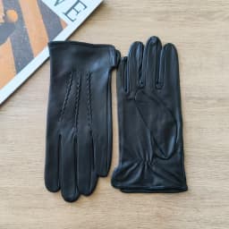 Men's Thin Sheepskin Leather Gloves Summer Outdoor Sunscreen for Cycling And Driving
