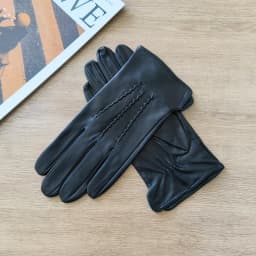 Men's Thin Sheepskin Leather Gloves Summer Outdoor Sunscreen for Cycling And Driving