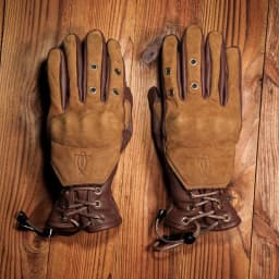 Retro Motorcycle Gloves Man Woman Winter Fleece Liner Warmer Vintage Full Finger Protective Windproof Genuine Leather Gloves