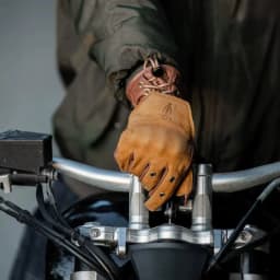 Retro Motorcycle Gloves Man Woman Winter Fleece Liner Warmer Vintage Full Finger Protective Windproof Genuine Leather Gloves