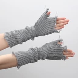 Gothic Anime Soft Gloves Autumn Winter JK Girls Mittens Oversleeve for Women Men Cool Tattered Style Cuff Fingerless Arm Warmers