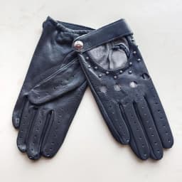 Summer Driving All Finger Leather Gloves Women's Sheepskin Unlined Fashion Hollow Out Style Outdoor Motorcycle Riding