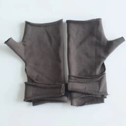 Rough Selvedge Design Vintage Punk Fingerless Gloves Man Woman Techwear Style Looped Fabric Pure Cotton Gloves Black Coffe Gray
