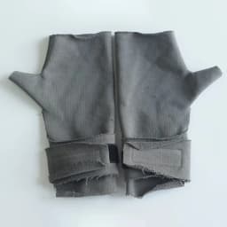 Rough Selvedge Design Vintage Punk Fingerless Gloves Man Woman Techwear Style Looped Fabric Pure Cotton Gloves Black Coffe Gray