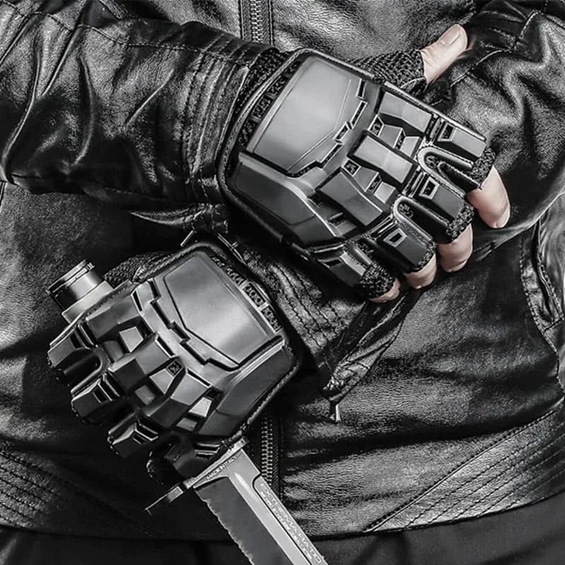 2025 Outdoor Techwear Tactical Half Finger Gloves Multifunction Combat Training Bicycle Sport Motorcycle Gloves