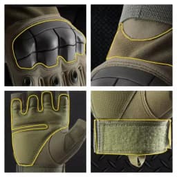 Men's WoMen's Summer Tactical Gloves Half Finger Reinforced Palm Durable Anti-Slip Protective Military Style for Hunting Cycling