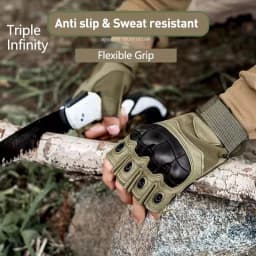 Men's WoMen's Summer Tactical Gloves Half Finger Reinforced Palm Durable Anti-Slip Protective Military Style for Hunting Cycling