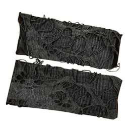 Sexy Gothic Fingerless Long Gloves for Women Men Halloween Gloves Mittens Clubwear Dance Cosplay Costume Accessories