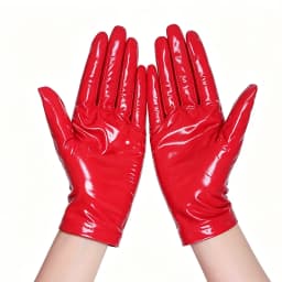Women Shiny Patent Leather Short Gloves Long Pointed Fingers Nightclub Rave Party Stage Sexy Punk Hip-hop Cool Cosplay