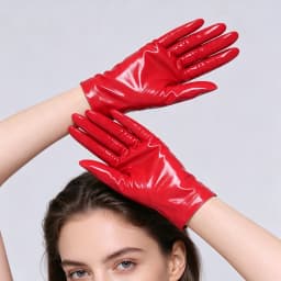 Women Shiny Patent Leather Short Gloves Long Pointed Fingers Nightclub Rave Party Stage Sexy Punk Hip-hop Cool Cosplay