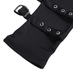 Fashion Personality Buckle Straps Punk Style Women Spandex Fingerless Gloves Lolita Cosplay Stage Performances Street Dance