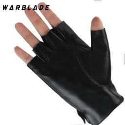 Women Halloween PU Leather Waterproof Fingerless Gloves Female Half Finger Driving Cycling New Fashion Punk Gloves Dance Gloves