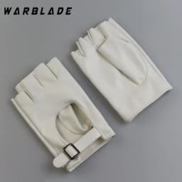 Women Halloween PU Leather Waterproof Fingerless Gloves Female Half Finger Driving Cycling New Fashion Punk Gloves Dance Gloves