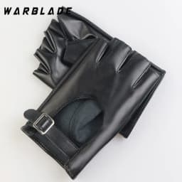 Women Halloween PU Leather Waterproof Fingerless Gloves Female Half Finger Driving Cycling New Fashion Punk Gloves Dance Gloves