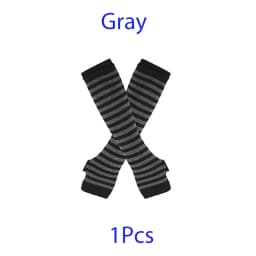 Y2K Punk Long Sleeves Gloves for Man Women Fingerless Stripe Hip-Hop Mittens Knitted Elbow Elastic Outdoor Warmer Arm Finger