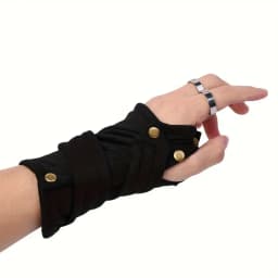 Gothic Steampunk Half-finger Gloves Ladies Y2K Harajuku Style Super Cool Mitts Hip Hop Gloves for Party