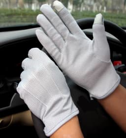 Men Summer Sports Fitness Non-slip Cycling Sunscreen Short Sun Mittens Thin Cotton Breathable Touch Screen Driving Gloves L20