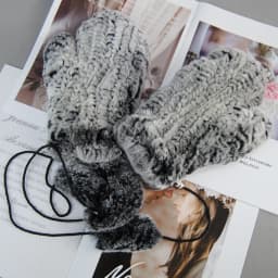 Hot Sale Natural Real Rex Rabbit Fur Gloves Good Elastic Women Winter Knitted Real Rabbit Fur Mittens Outdoor Genuine Fur Gloves