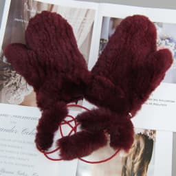 Hot Sale Natural Real Rex Rabbit Fur Gloves Good Elastic Women Winter Knitted Real Rabbit Fur Mittens Outdoor Genuine Fur Gloves