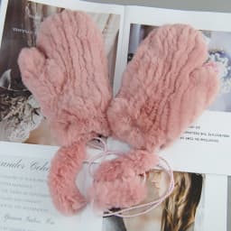 Hot Sale Natural Real Rex Rabbit Fur Gloves Good Elastic Women Winter Knitted Real Rabbit Fur Mittens Outdoor Genuine Fur Gloves