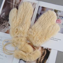 Hot Sale Natural Real Rex Rabbit Fur Gloves Good Elastic Women Winter Knitted Real Rabbit Fur Mittens Outdoor Genuine Fur Gloves