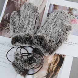 Hot Sale Natural Real Rex Rabbit Fur Gloves Good Elastic Women Winter Knitted Real Rabbit Fur Mittens Outdoor Genuine Fur Gloves
