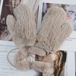 Hot Sale Natural Real Rex Rabbit Fur Gloves Good Elastic Women Winter Knitted Real Rabbit Fur Mittens Outdoor Genuine Fur Gloves