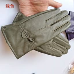 Women Genuine Leather Winter Warm Glove Ladies Real Sheep Leather Gloves Girls Driving Fashion Female Luxury Wool lined Gloves