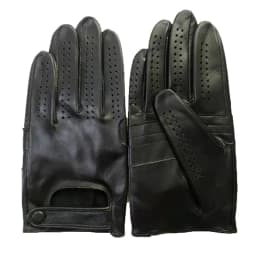 Men's Fashion Genuine Leather Breathable Hole Summer Sports Riding Moto Non-slip Gloves Sheepskin Touch Screen Driving Glove A63