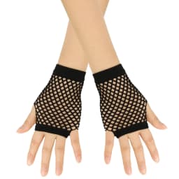 Women Coarse Net Elastic Sexy Soild Gloves Punk Half Finger Nightclub Trendy 2025 Women Clothes Accessories Decor украшения