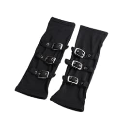 Punk Gothic Hip-hop Style Metal Buckle Half Finger Gloves Lolita Cosplay Stage Performances Women Sexy Elasticity Gloves