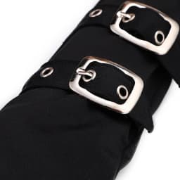 Punk Gothic Hip-hop Style Metal Buckle Half Finger Gloves Lolita Cosplay Stage Performances Women Sexy Elasticity Gloves