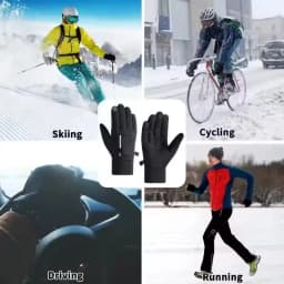 1 Pair of Winter Flip Style Reflective Zipper Pocket Gloves, Touch Screen Warm Gloves, Outdoor Sports Cold Resistant Gloves