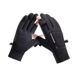 1 Pair of Winter Flip Style Reflective Zipper Pocket Gloves, Touch Screen Warm Gloves, Outdoor Sports Cold Resistant Gloves